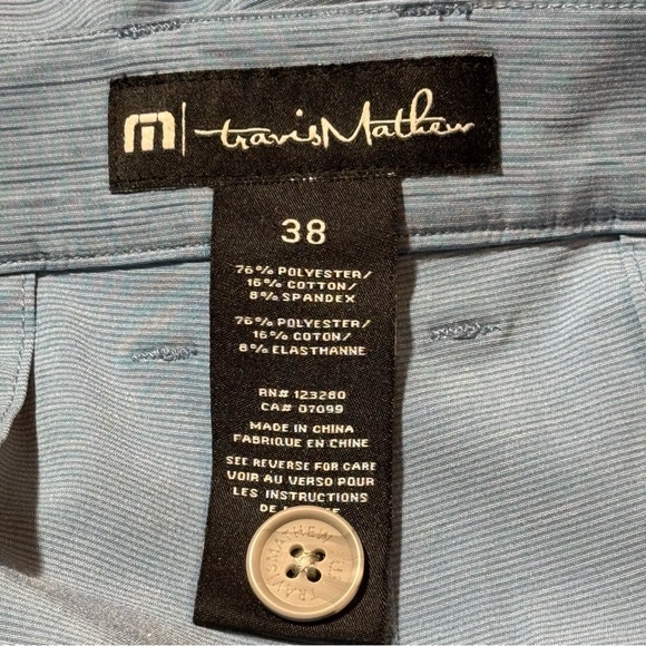 Travis Mathew Shorts Mens 38 Blue 10" Hybrid Golf Casual Preppy Performance - Picture 7 of 9